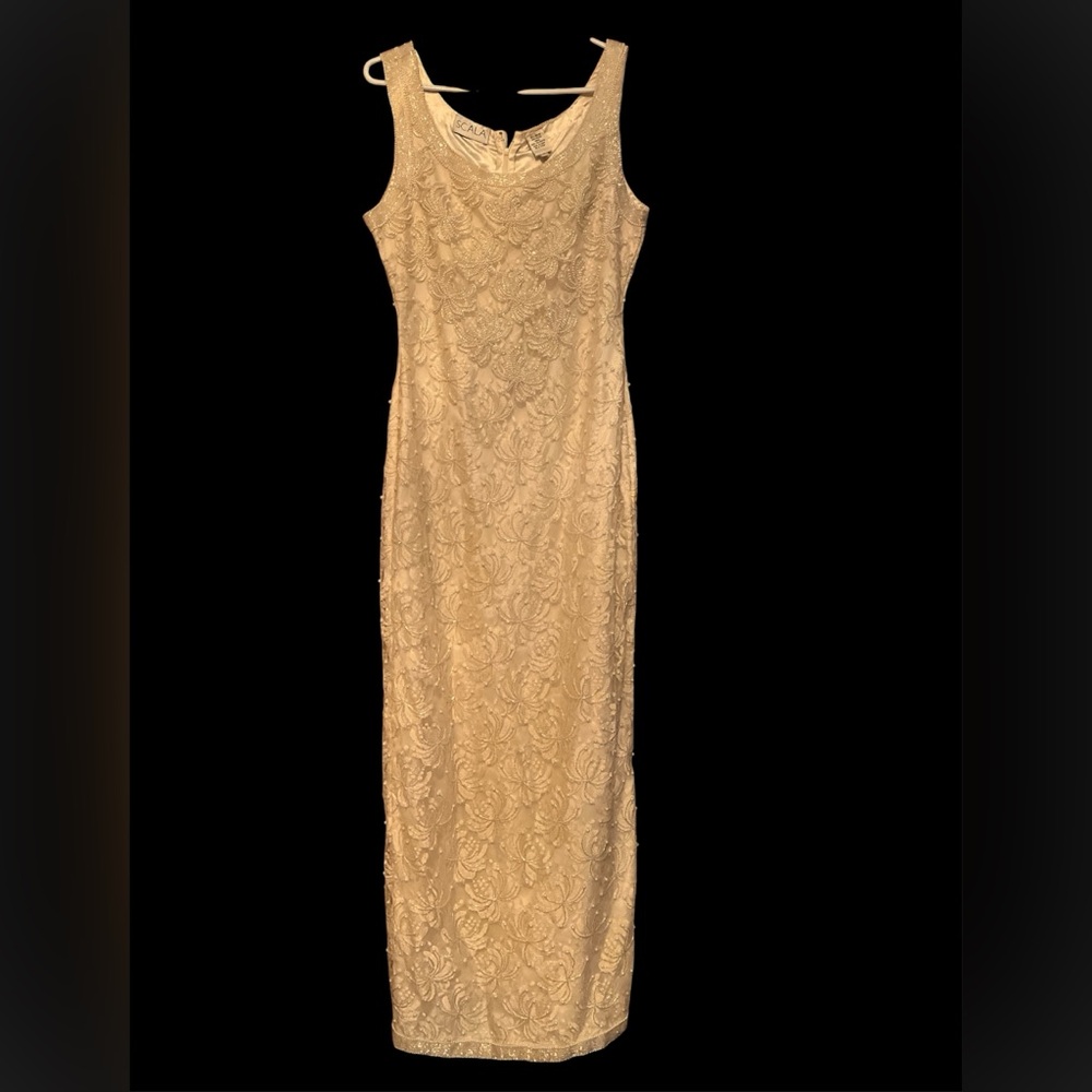 Scala Pearl Textured Maxi Dress